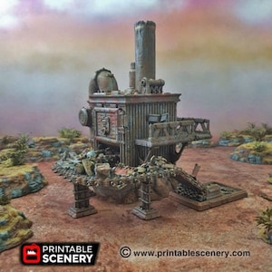 Recycling Tower - Apocalyptic Building - Gaslands Terrain Post-Apocalyptic Walking Dead Fallout Wasteland Warfare Tabletop Terrain Wargame