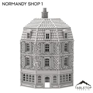 Normandy Shop 1 - French Building - WWII Terrain Wargame Tabletop Terrain Terrain Compatible with Bolt Action