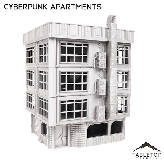 Cyberpunk Apartments - Cyberpunk Building - Futuristic Compatible