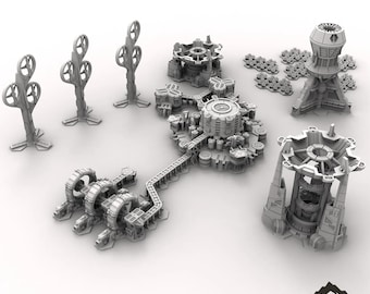 HEXTECH Power Complex - 6mm - Thunderhead Studio 6mm Compatible with Small Scale Mech Wargames