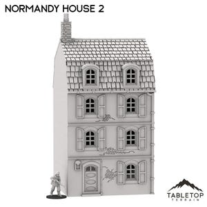 Normandy House 2 - French Building - WWII Terrain Wargame Tabletop Terrain Terrain Compatible with Bolt Action