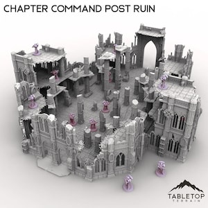 Kapitel Kontrollposten Ruine - Tabletop Gelände Grimdark Gothic Miniature Wargame Sci-Fi 28 mm 32 mm