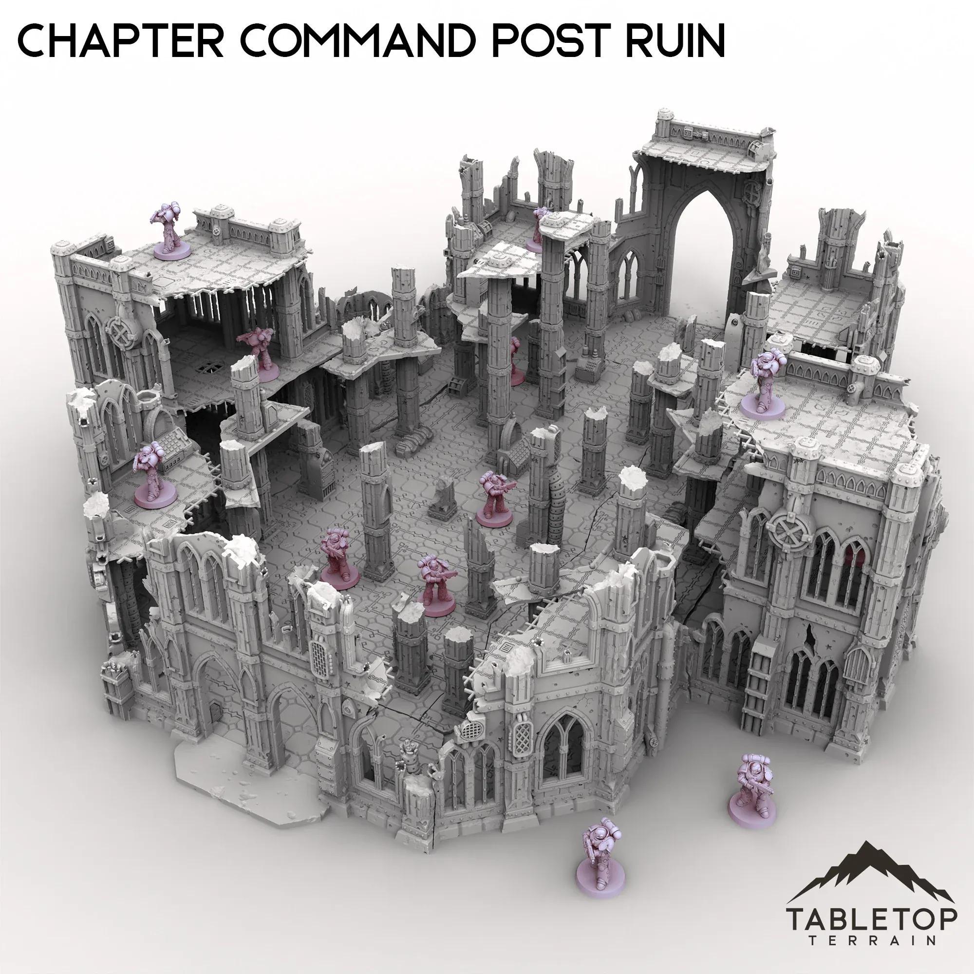 Chapter Command Post Ruin - Tabletop Terrain Grimdark Gothic Miniature ...