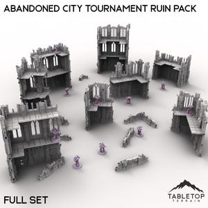 Abandoned City Tournament Ruin Pack - Tabletop Terrain 10th Edition Competitive Tournament Set Imperialis Grimdark