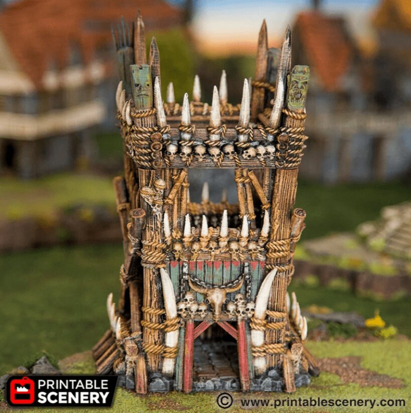 Pathfinder Tower Tribal Tower - Tribal Tower - Fantasy Terrain DND Aos Pathfinder ...