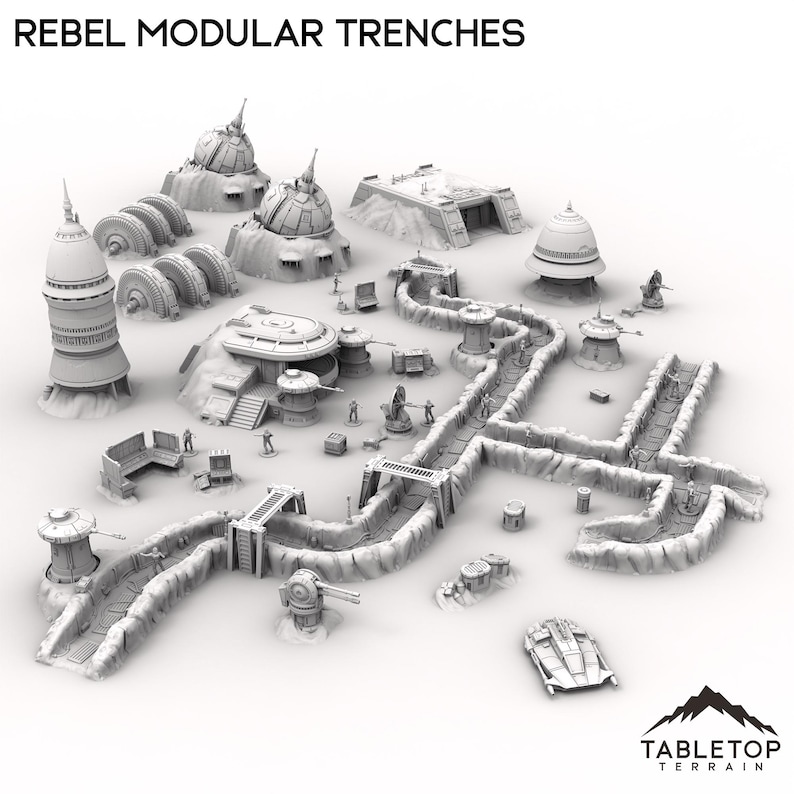 Modular Star Wars Rebel Modular Trenches - Tabletop Terrain Outer Rim Compatible With ...