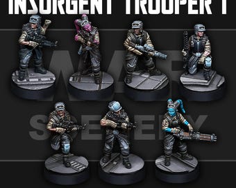 Insurgent Troopers 1 - Outer Rim Mini's van War Scenery voor Tabletop Wargames