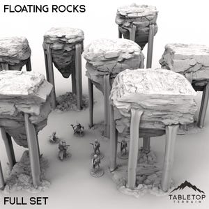 Floating Rocks - Tabletop Terrain Fantasy DND Miniature Roleplaying Wargame 28mm 32mm