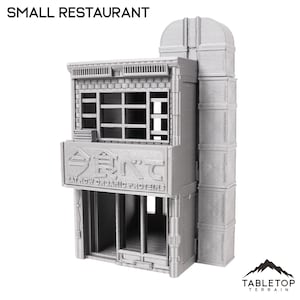 Cyberpunk Small Restaurant - Cyberpunk Building - Futuristic Compatible with Infinity, Cyberpunk Red: Combat Zone