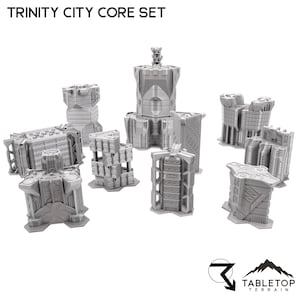 HEXTECH Trinity City Core Set - 6mm - Thunderhead Studio 6mm Compatible with Small Scale Mech Wargames