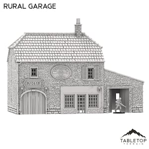 French Rural Garage - WWII Terrain Wargame Tabletop Terrain Terrain Compatible with Bolt Action