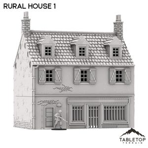 French Rural House 1 - WWII Terrain Wargame Tabletop Terrain Terrain Compatible with Bolt Action