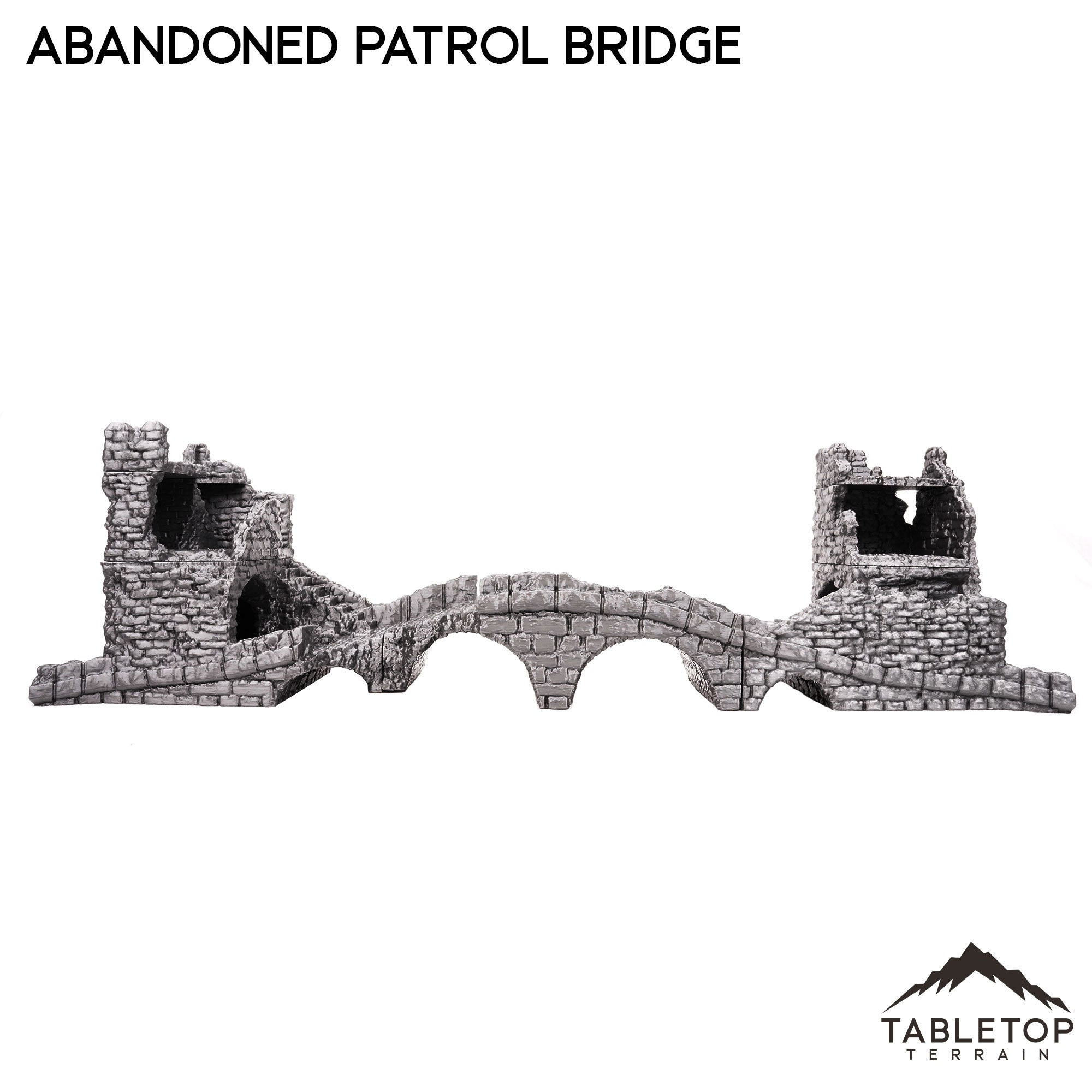 Abandoned Patrol Bridge - DND AoS Pathfinder Conquest MiniatureLand Tabletop Terrain Miniature Wargame 28mm Fantasy Terrain Medieval Terrain