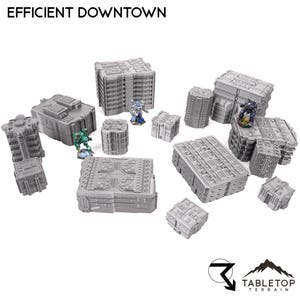 Efficient Downtown TechScape - 6mm - Thunderhead Studio 6mm Compatible with Small Scale Mech Wargames