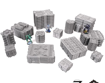 TechScape eficiente del centro de la ciudad - 6 mm - Thunderhead Studio 6 mm compatible con juegos de guerra de mechas a pequeña escala