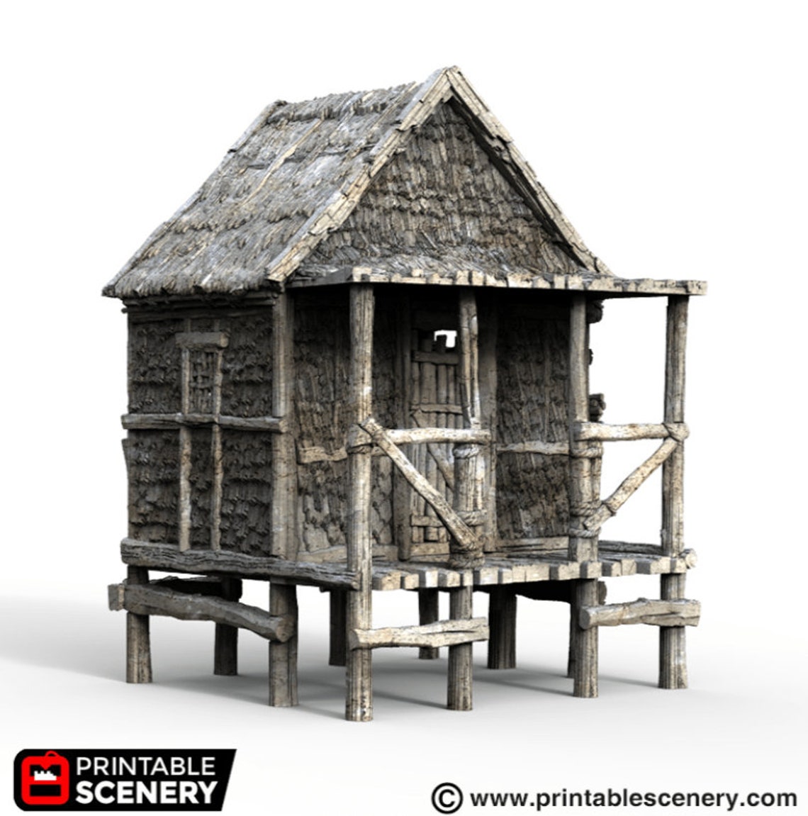 Printable Shack Caribbean Shack - Building - Wild West Exodus Tabletop Terrain ...