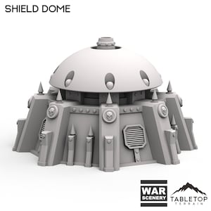 Tabletop Terrain Shield Dome Wargame Terrain 3d printed 28mm Building Sci Fi Gothic Wargaming Scenery