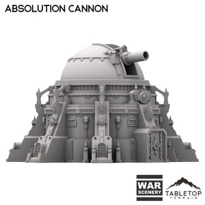 Tabletop Terrain Absolution Cannon Wargame Terrain 3d printed 28mm Building Sci Fi Gothic Wargaming Scenery