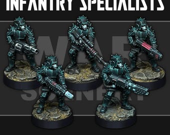 Renegade Infantry Specialists - Grimdark Minis by War Scenery for Tabletop Wargames