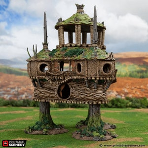 Palace of the Druid - Rise of the Halflings - Fantasy Building - DND AoS Conquest Printable Scenery Miniature Wargame Tabletop Terrain