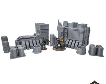 Mecha City Factory / Refinery - 6mm terrain - Battletech Terrain Terrain Epic Tabletop Terrain Adeptus Titanicus Terrain Epic 40k