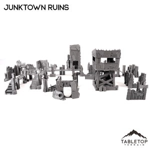 Junktown Ruins Ork Table Set - Grimdark Terrain - Ork Terrain - 28mm 32mm