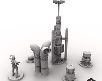 Equipo de cultivo de agua - Borde exterior del terreno de mesa compatible con Star Wars Legion Shatterpoint