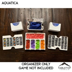 Aquatica + Expansions (Coral Reefs) Board Game Insert / Organizer