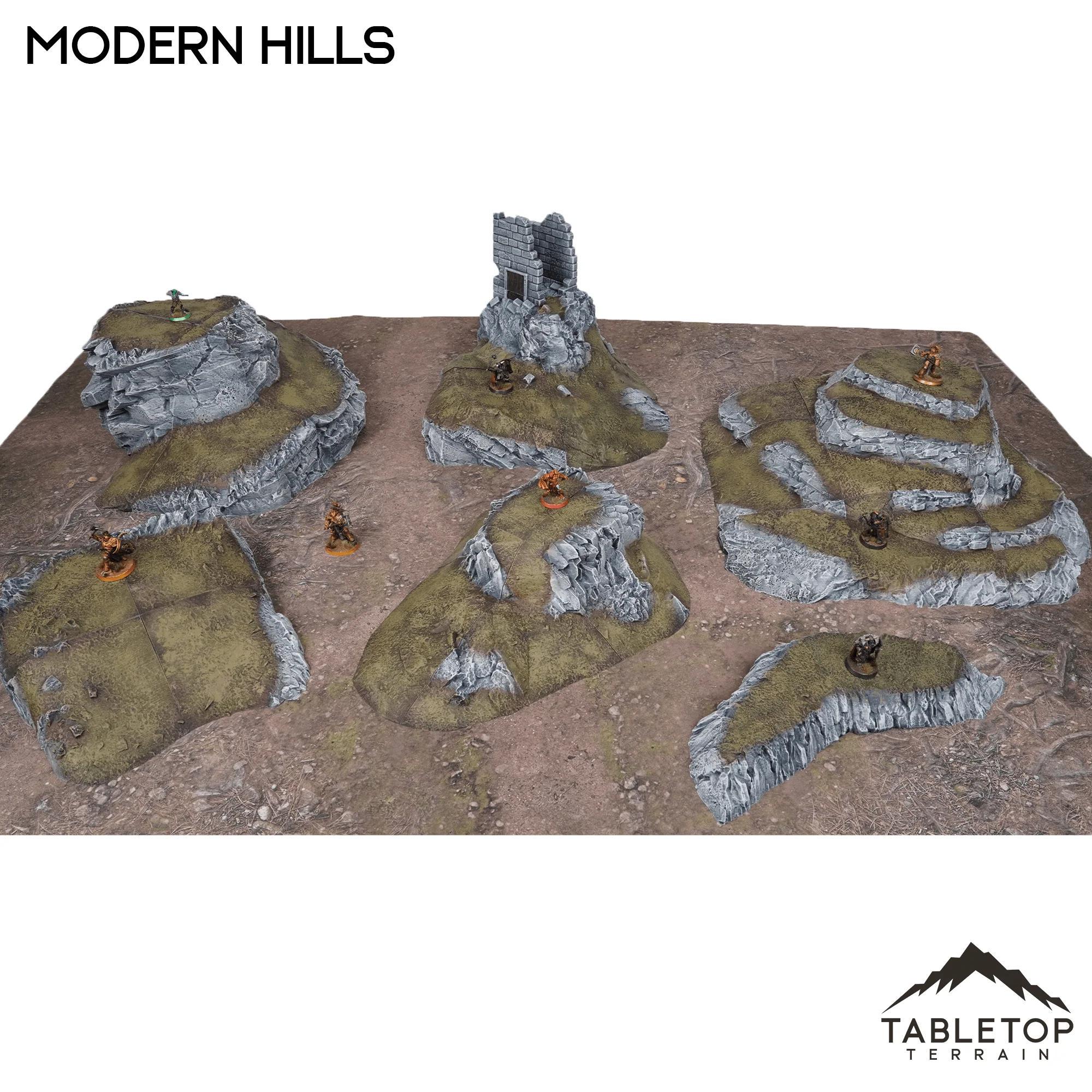 Modern Hills - Tabletop Terrain Fantasy DND Miniature Roleplaying Wargame 28mm 32mm