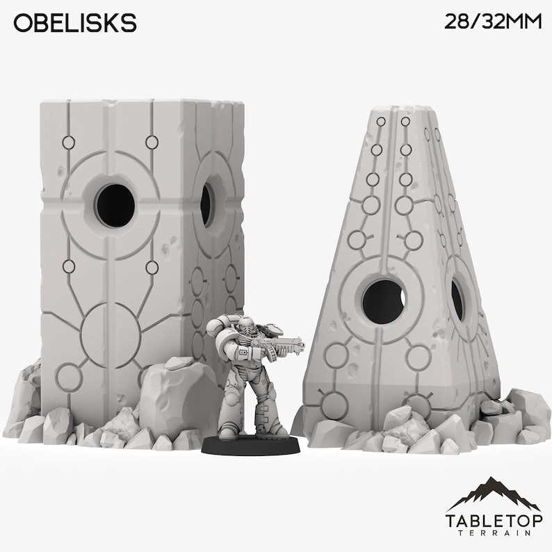 Obelisks - Alien Artifacts - Tabletop Terrain Grimdark Slumbering ...