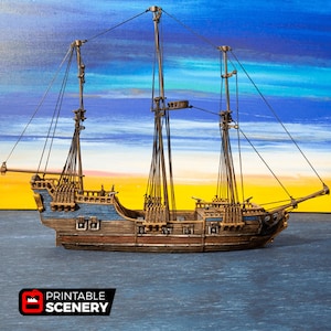 Frigate Mk2 - Pirate Ship - Blood and Plunder Black Seas Cutlass