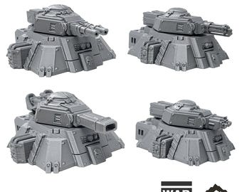 Torrette di difesa - Quartier generale dei capitoli - Terreno da tavolo Grimdark Gothic Miniature Wargame Sci-Fi 28 mm 32 mm