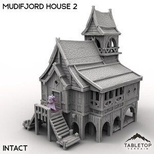 Mudifjord Haus 2 - Tabletop Terrain Fantasy DND Miniatur Rollenspiel Wargame 28 mm 32 mm