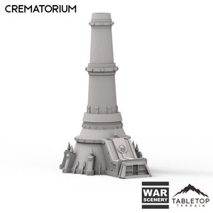 Tabletop Terrain Crematorium Wargame Terrain 3d printed 28mm Building Sci Fi Gothic Wargaming Scenery