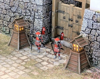 Samurai-lantaarns: eretest Japan Miniaturen Terrein