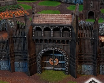 The Walls of Saxonia - Kingdom of Saxonia - Tabletop Terrain High Fantasy DND 25mm 28mm Fellowship Middle Earth