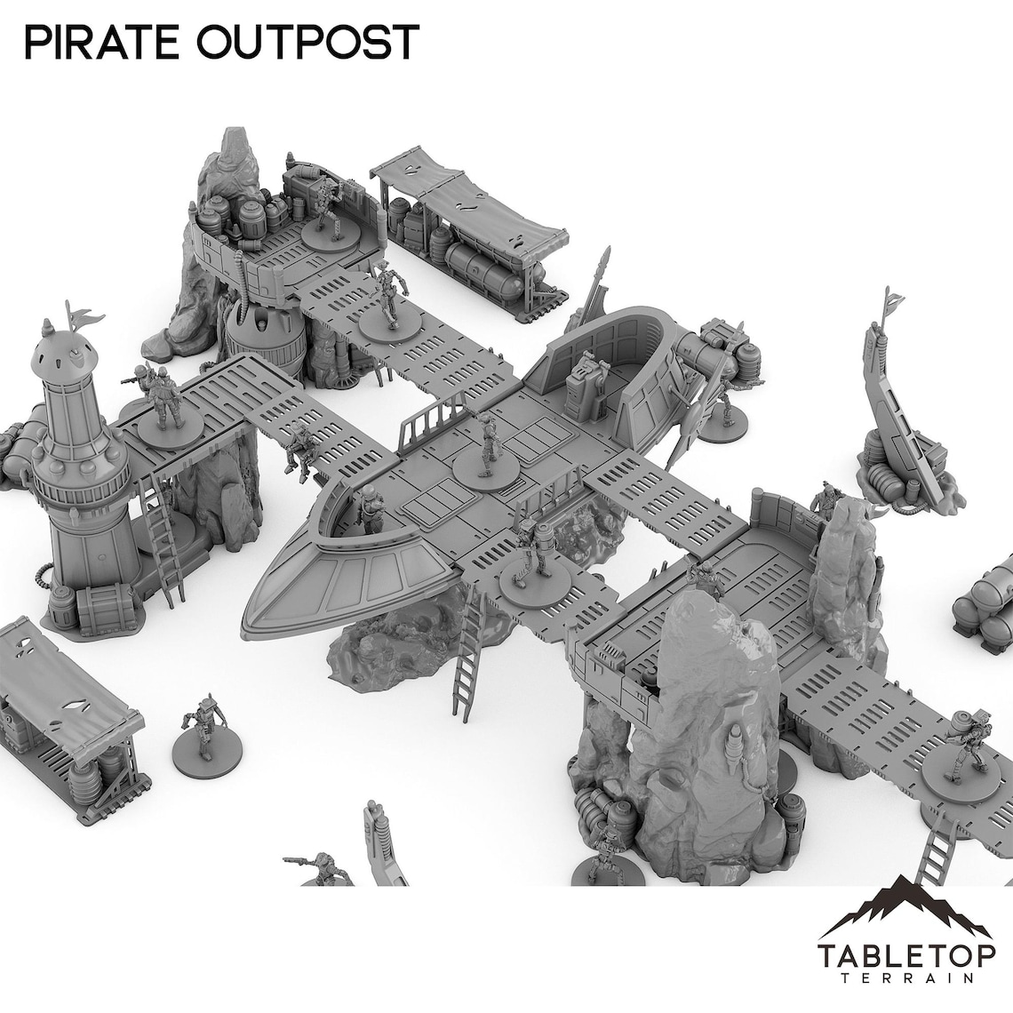 Pirate Outpost - Tabletop Terrain Outer Rim Compatible With Star Wars ...