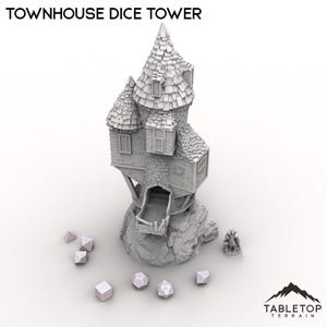 Townhouse Dice Tower - Tabletop Terrain Fantasy DND Miniature Roleplaying Wargame 28mm 32mm