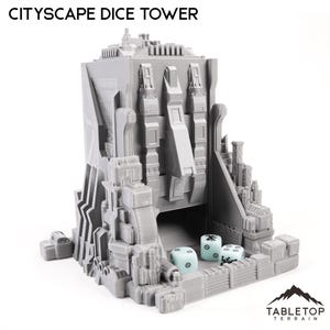 6mm Sci-Fi Cityscape Dice Tower Terrain - 6mm 8mm Mech Wargames Tabletop Terrain Compatible with Small Scale Mech Wargames