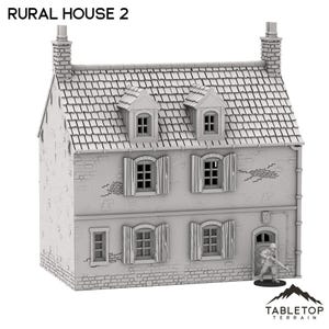 French Rural House 2 - WWII Terrain Wargame Tabletop Terrain Terrain Compatible with Bolt Action
