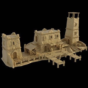 Small Desert Dock - DND AoS Pathfinder Conquest MiniatureLand Tabletop Terrain Miniature Wargame 28mm Medieval Fantasy