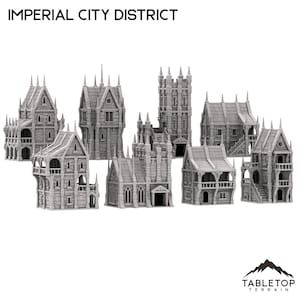 Imperial City District - DND AoS Pathfinder Conquest MiniatureLand Tabletop Terrain Miniature Wargame 28mm