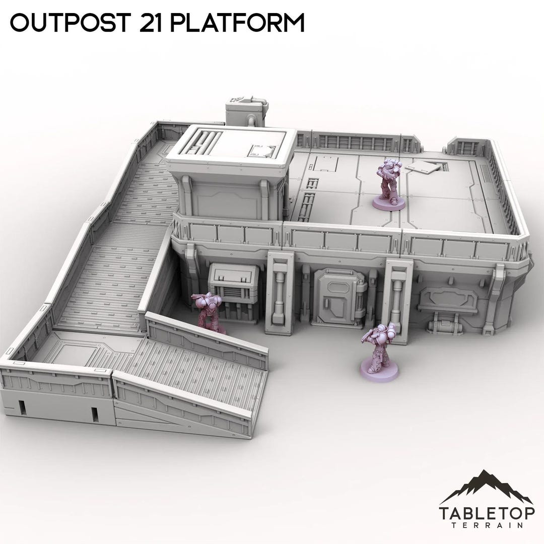 Outpost 21 Platform - Tabletop Terrain Grimdark Gothic Miniature ...