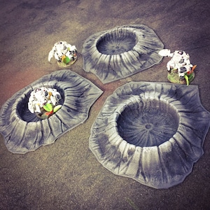 Tabletop Terrain Blast Craters Wargame Terrain 3d printed 28mm Building Sci Fi Gothic Wargaming Scenery