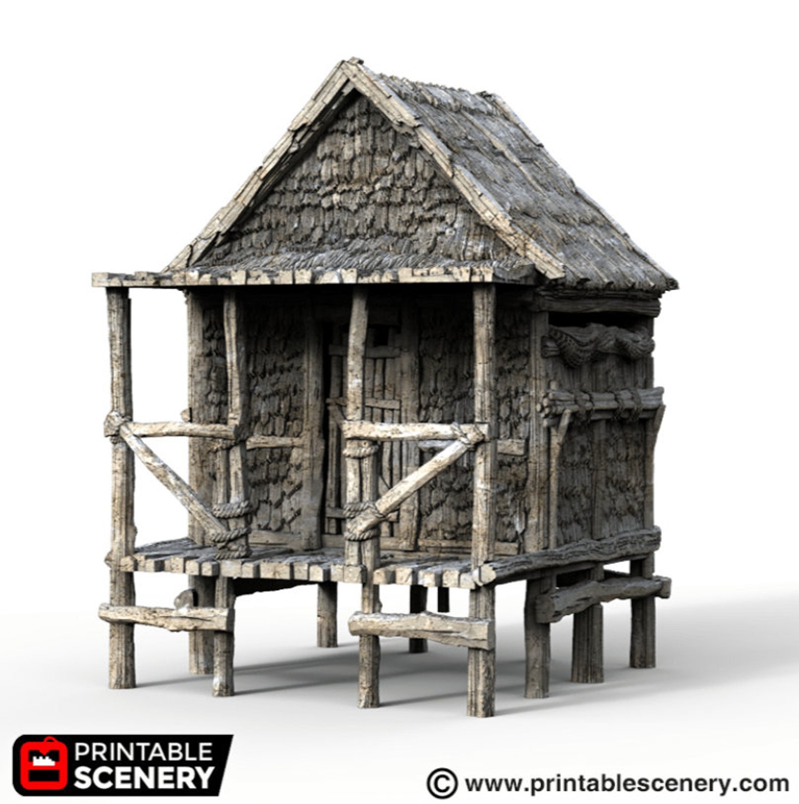 Printable Shack Caribbean Shack - Building - Wild West Exodus Tabletop Terrain ...