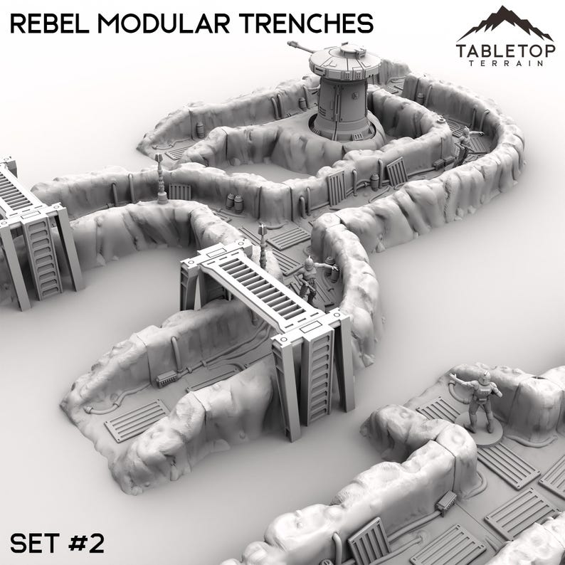 Modular Star Wars Rebel Modular Trenches - Tabletop Terrain Outer Rim Compatible With ...