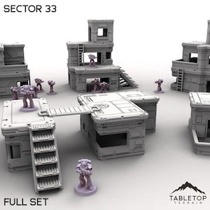Sector 33 - Tabletop Terrain Grimdark Gothic Miniature Wargame Sci-Fi 28mm 32mm
