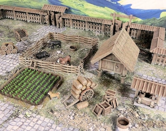 Samurai-boerderijset - Test of Honor Japan Miniaturen Terrein