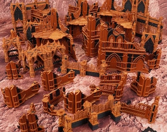 NuGoth 11e Foldable Tournament Terrain - Tabletop Terrain 11th Edition Competitive Tournament Set Imperialis Grimdark
