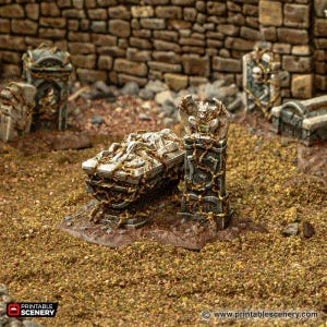 Ramshackle Tombstones - Tabletop Terrain Fantasy DND Miniature Roleplaying Wargame 28mm 32mm